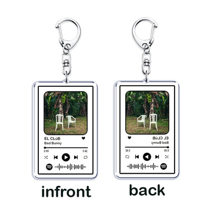 Hot Spanish Singer Reggaeton Music Keychains for Women Accessories Bag EL Clúb Dtmf Playlist Code Keying Jewelry Fans Gift