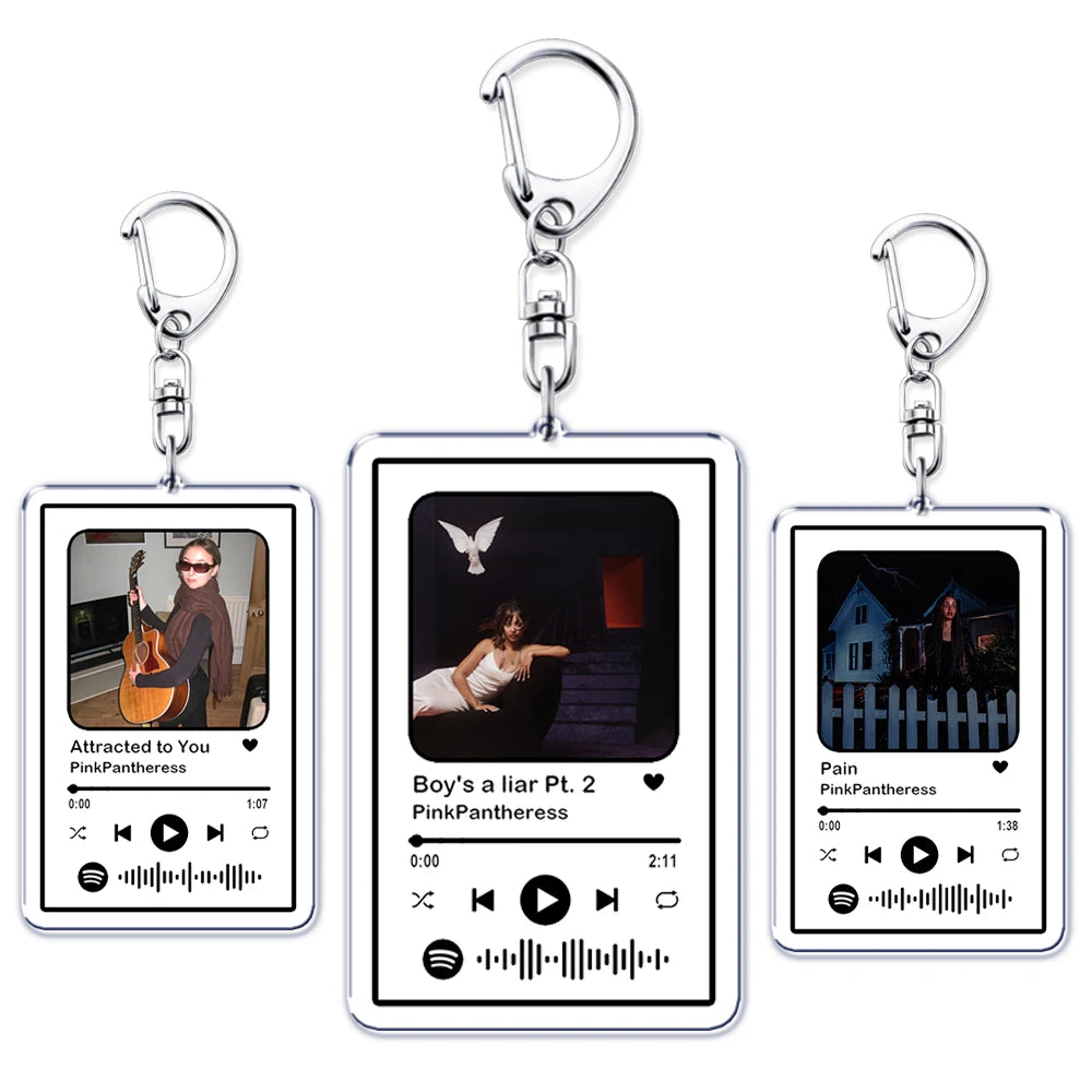 Popular Singer Pink Pantheress Songs Keychains for Women Accessories Bag Boys a Liar Pt 2 Music Keying Jewelry Fans Friend Gifts