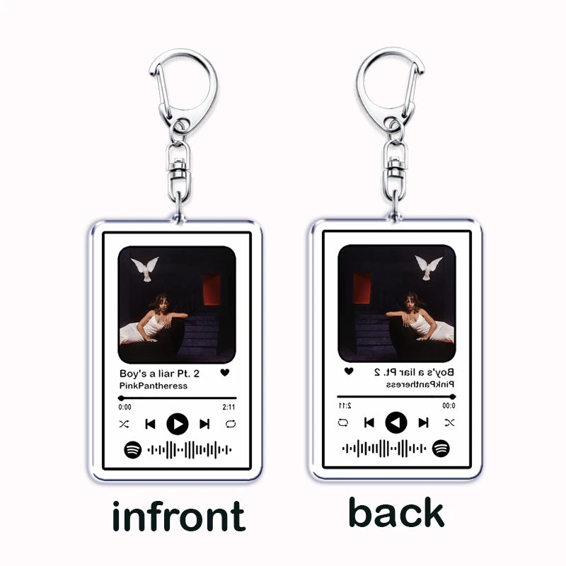 Popular Singer Pink Pantheress Songs Keychains for Women Accessories Bag Boys a Liar Pt 2 Music Keying Jewelry Fans Friend Gifts